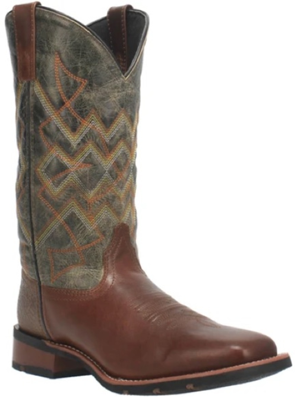 Laredo 7859 Men's Cowboy Boots Size 12D Brown Leather Western Point Toe Preowned